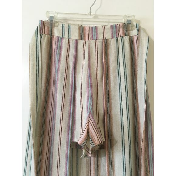 Party Split Maxi 10 Pastel Vertical Stripes Ties Front or Back Hidden Zipper - Picture 3 of 6